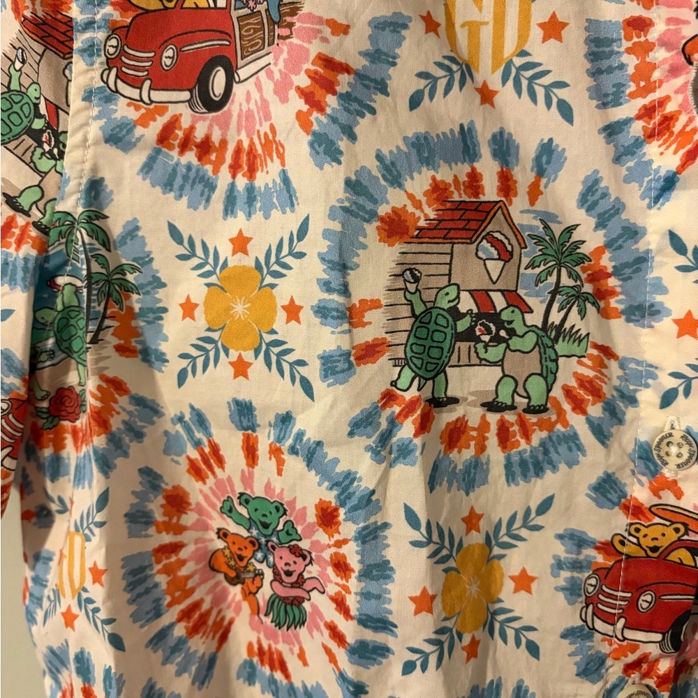 🆕 nwt Reyn Spooner Grateful Dead Multicolor Button Down Shirt medium - Picture 5 of 7